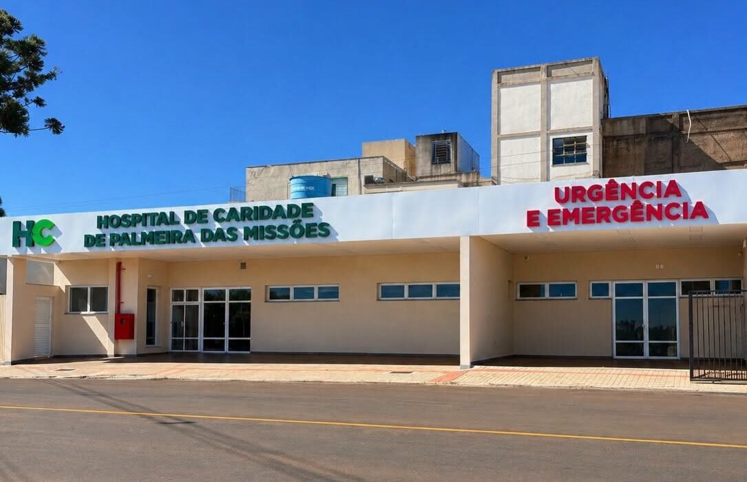 Fachada do Hospital de Caridade de Palmeira das Missões