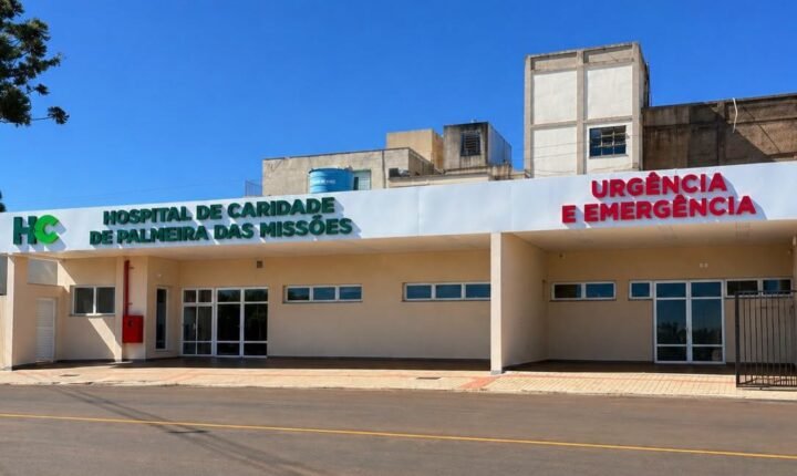 Fachada do Hospital de Caridade de Palmeira das Missões