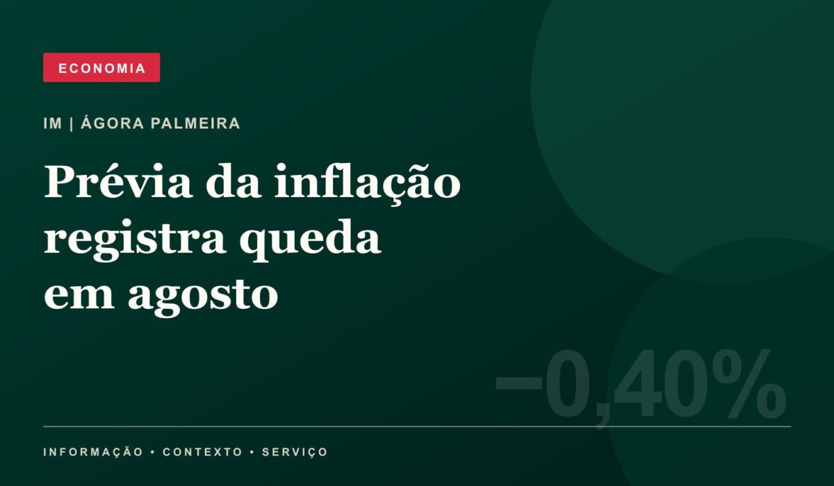 Prévia da inflação registra queda em agosto