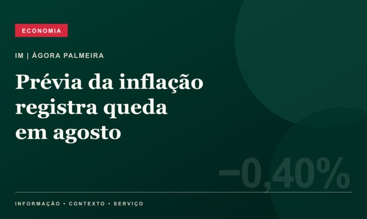Prévia da inflação registra queda em agosto